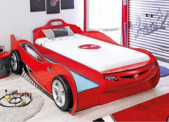 CARBED Кровать-машина Coupe с выдвижной кроватью Red 20.03.1306.00 в Лебедёвке - lebedyovka.mebel54.com | фото