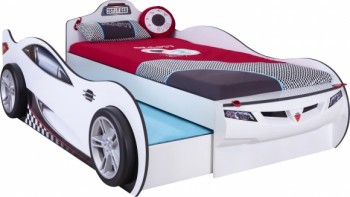 CARBED Кровать-машина Coupe с выдвижной кроватью White 20.03.1310.00 в Лебедёвке - lebedyovka.mebel54.com | фото