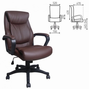 Кресло офисное BRABIX Enter EX-511 (коричневый) в Лебедёвке - lebedyovka.mebel54.com | фото