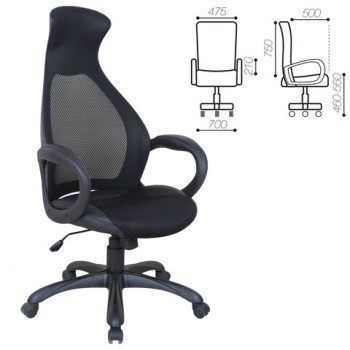 Кресло офисное BRABIX Genesis EX-517 (черное) в Лебедёвке - lebedyovka.mebel54.com | фото