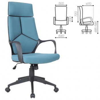 Кресло офисное BRABIX Prime EX-515 (голубая ткань) в Лебедёвке - lebedyovka.mebel54.com | фото