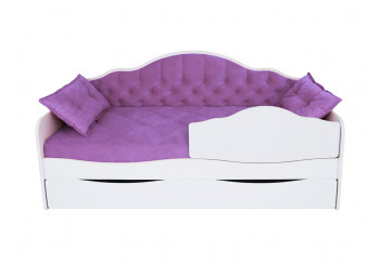 Кровать 180 серии Иллюзия Лайт 1 ящик 32 Фиолетовый (подушки) в Лебедёвке - lebedyovka.mebel54.com | фото