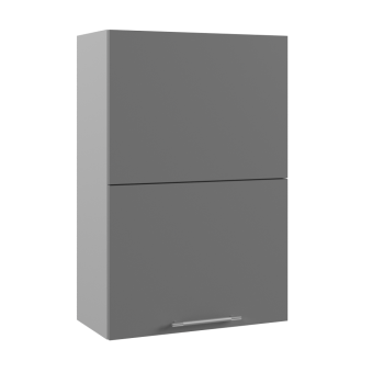 Ройс ВПГПМ 600 Шкаф верхний высокий Blum Aventos HF (Графит софт/корпус Серый) в Лебедёвке - lebedyovka.mebel54.com | фото